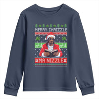 Funny Christmas Hip Hop Rap Gang Youth Sweatshirt Merry Chrizzle Ma Nizzle Xmas Weed - Wonder Print Shop