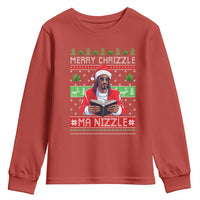 Funny Christmas Hip Hop Rap Gang Youth Sweatshirt Merry Chrizzle Ma Nizzle Xmas Weed - Wonder Print Shop