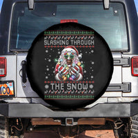 Funny Terrifier Christmas Santa Spare Tire Cover Slashing Through The Snow Xmas Horror Movie - Wonder Print Shop