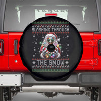 Funny Terrifier Christmas Santa Spare Tire Cover Slashing Through The Snow Xmas Horror Movie - Wonder Print Shop