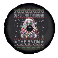 Funny Terrifier Christmas Santa Spare Tire Cover Slashing Through The Snow Xmas Horror Movie - Wonder Print Shop