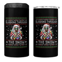 Funny Terrifier Christmas Santa 4 in 1 Can Cooler Tumbler Slashing Through The Snow Xmas Horror Movie - Wonder Print Shop