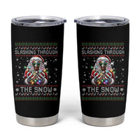 Funny Terrifier Christmas Santa Tumbler Cup Slashing Through The Snow Xmas Horror Movie - Wonder Print Shop