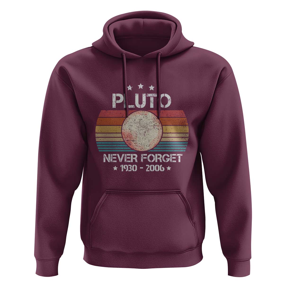 Funny Never Forget Pluto Hoodie 1930-2006 Retro Style Space Lover