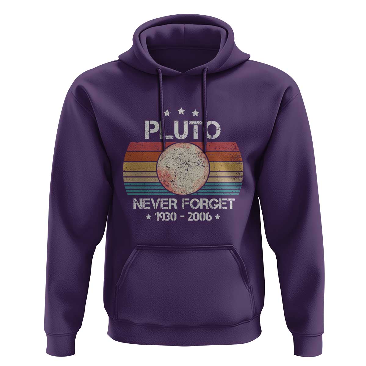 Funny Never Forget Pluto Hoodie 1930-2006 Retro Style Space Lover