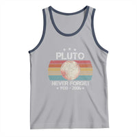 Funny Never Forget Pluto Tank Top 1930-2006 Retro Style Space Lover