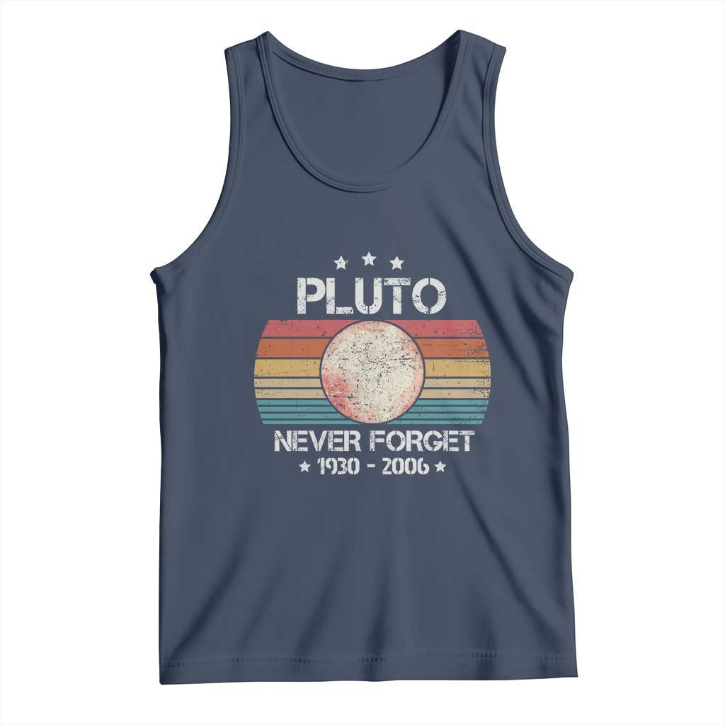 Funny Never Forget Pluto Tank Top 1930-2006 Retro Style Space Lover