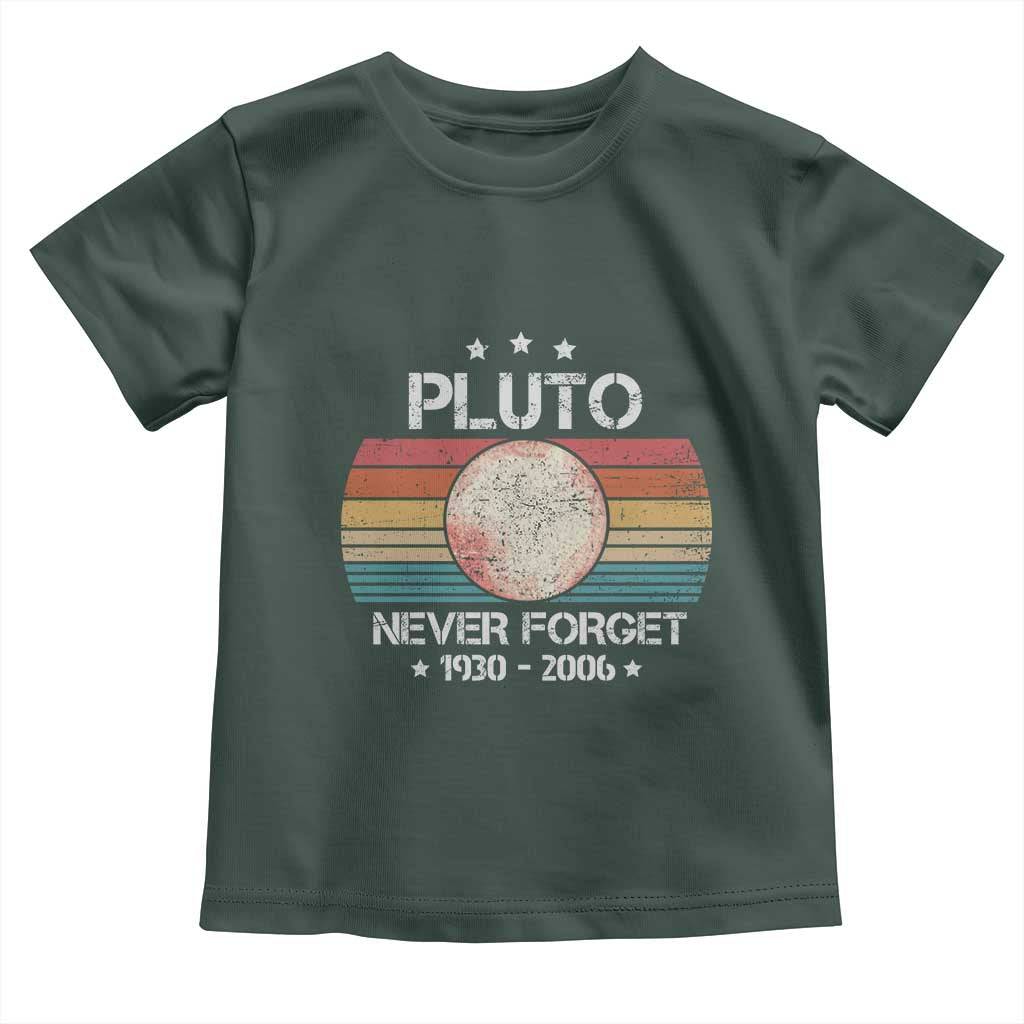 Funny Never Forget Pluto Toddler T Shirt 1930-2006 Retro Style Space Lover