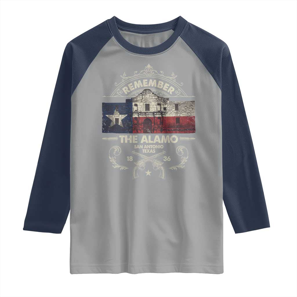 Texas Remember The Alamo San Antonio Pride Raglan Shirt Texas History