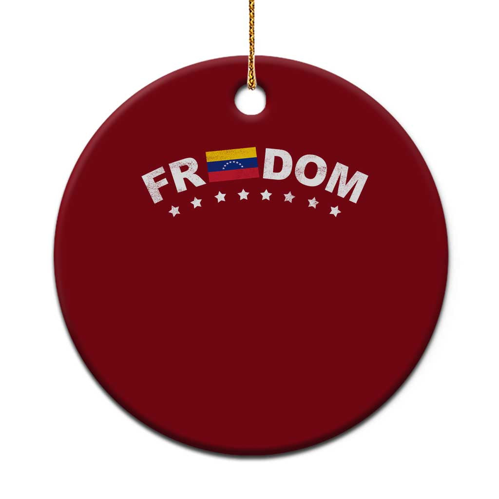 Freedom For Venezuela Ceramic Ornament Venezuelan Flag Eight Stars Bandera - Wonder Print Shop