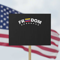 Freedom For Venezuela Protest Sign Venezuelan Flag Eight Stars Bandera - Wonder Print Shop
