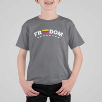 Freedom For Venezuela T Shirt For Kid Venezuelan Flag Eight Stars Bandera - Wonder Print Shop