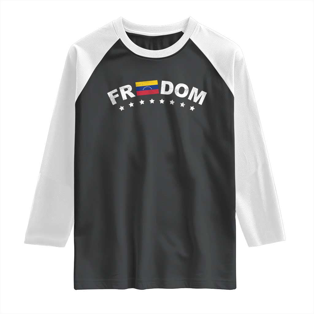 Freedom For Venezuela Raglan Shirt Venezuelan Flag Eight Stars Bandera - Wonder Print Shop