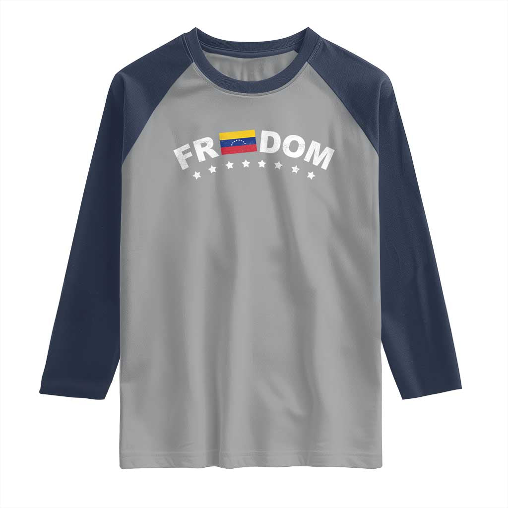 Freedom For Venezuela Raglan Shirt Venezuelan Flag Eight Stars Bandera - Wonder Print Shop