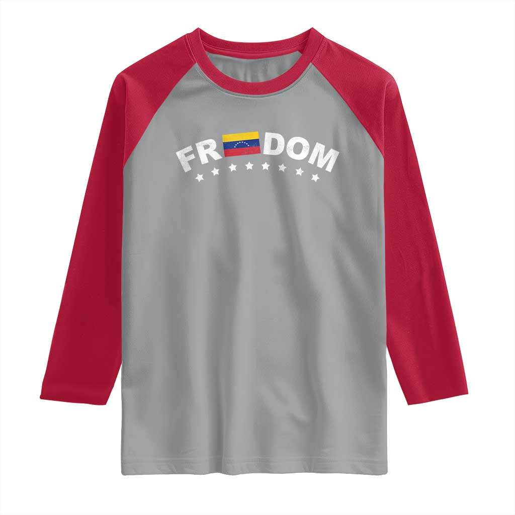 Freedom For Venezuela Raglan Shirt Venezuelan Flag Eight Stars Bandera - Wonder Print Shop
