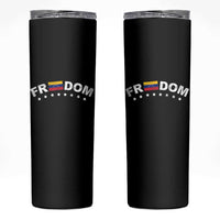 Freedom For Venezuela Skinny Tumbler Venezuelan Flag Eight Stars Bandera - Wonder Print Shop