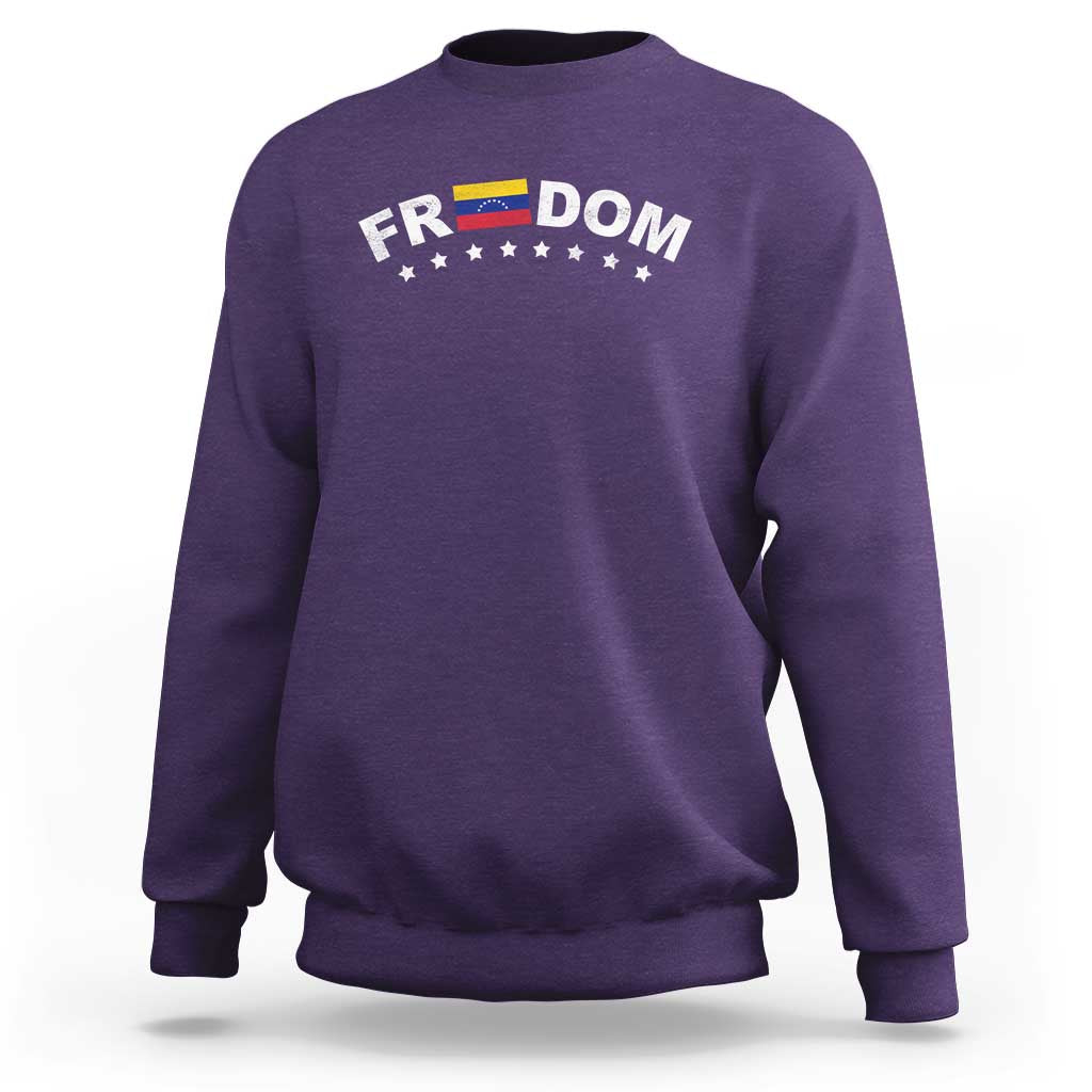 Freedom For Venezuela Sweatshirt Venezuelan Flag Eight Stars Bandera - Wonder Print Shop