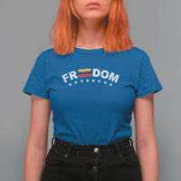 Freedom For Venezuela T Shirt For Women Venezuelan Flag Eight Stars Bandera - Wonder Print Shop