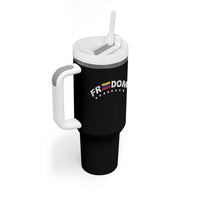 Freedom For Venezuela Tumbler With Handle Venezuelan Flag Eight Stars Bandera - Wonder Print Shop