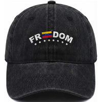 Freedom For Venezuela Washed Cotton Baseball Cap Venezuelan Flag Eight Stars Bandera