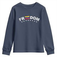 Freedom For Venezuela Youth Sweatshirt Venezuelan Flag Eight Stars Bandera - Wonder Print Shop