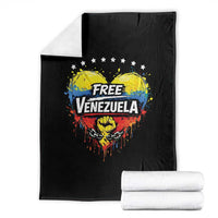 Free Venezuela Throw Blanket Freedom Venezuelan Flag Hand Fist Graphic - Wonder Print Shop