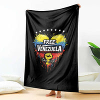 Free Venezuela Throw Blanket Freedom Venezuelan Flag Hand Fist Graphic - Wonder Print Shop