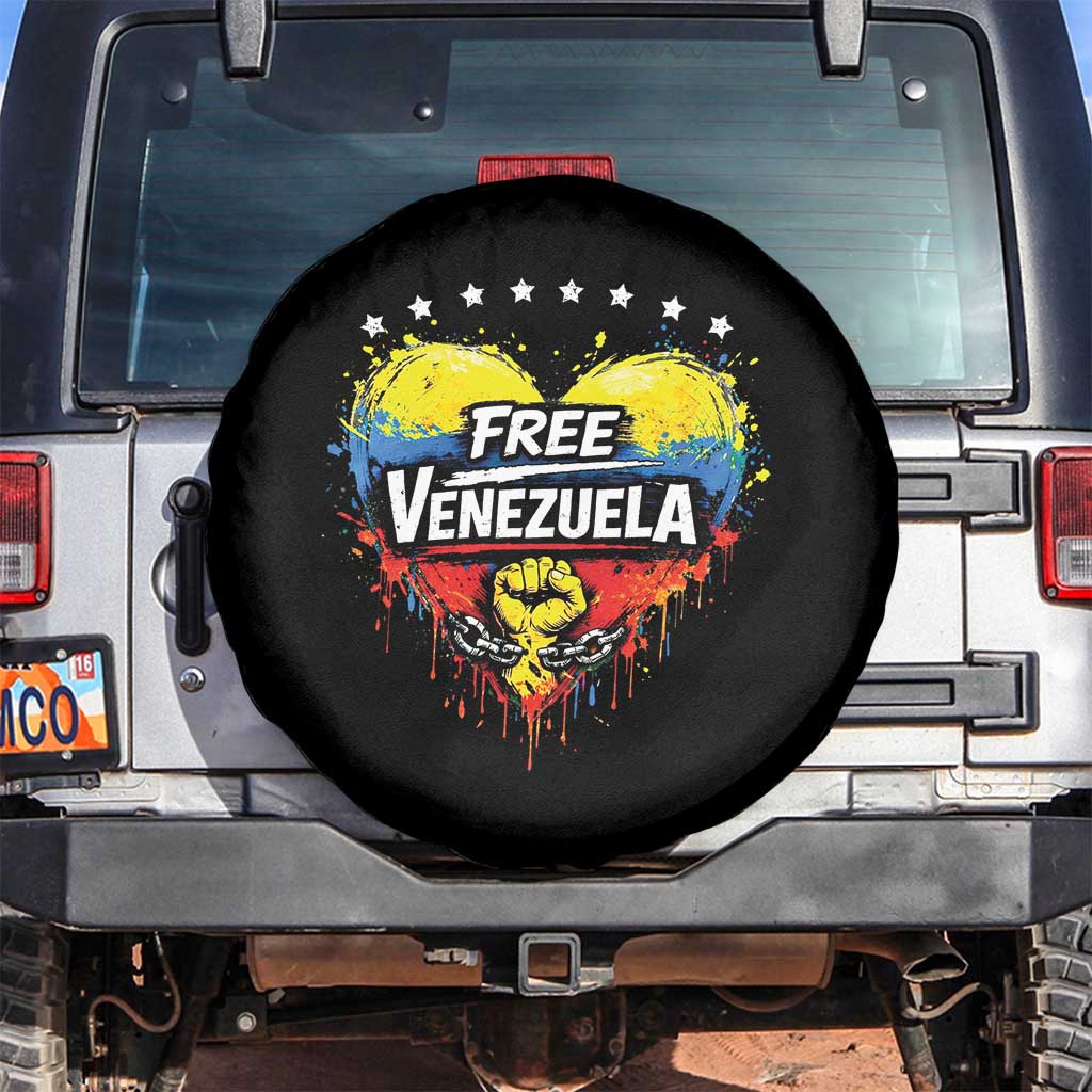 Free Venezuela Spare Tire Cover Freedom Venezuelan Flag Hand Fist Graphic - Wonder Print Shop