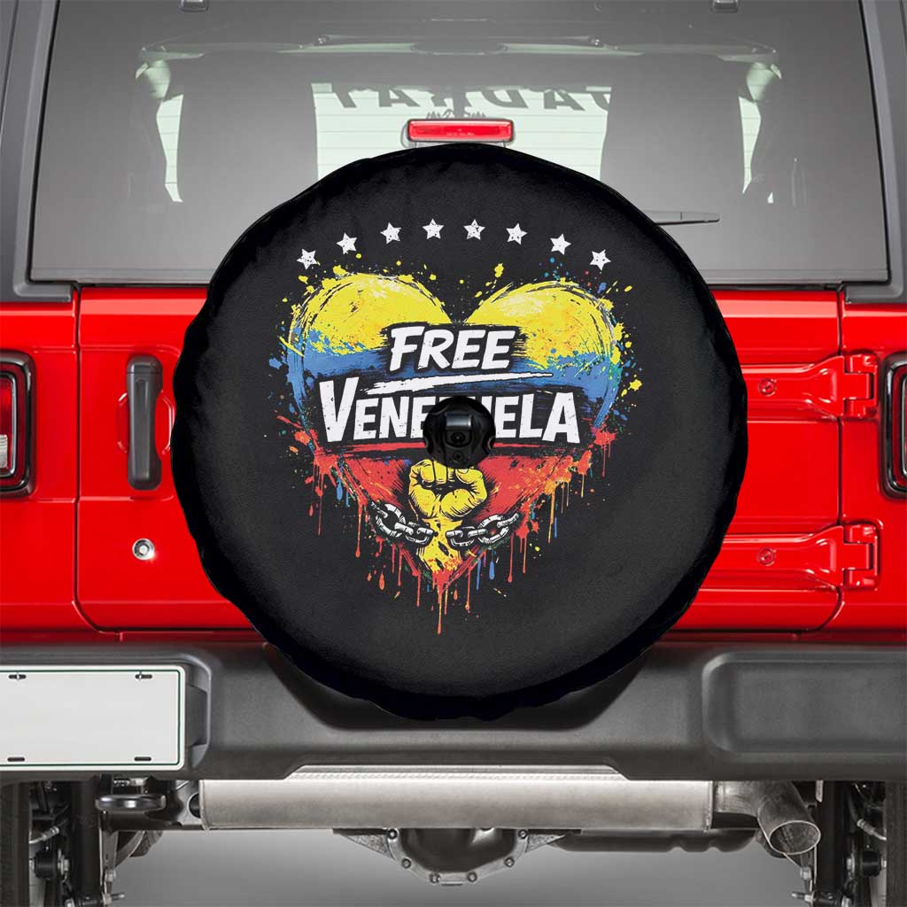 Free Venezuela Spare Tire Cover Freedom Venezuelan Flag Hand Fist Graphic - Wonder Print Shop