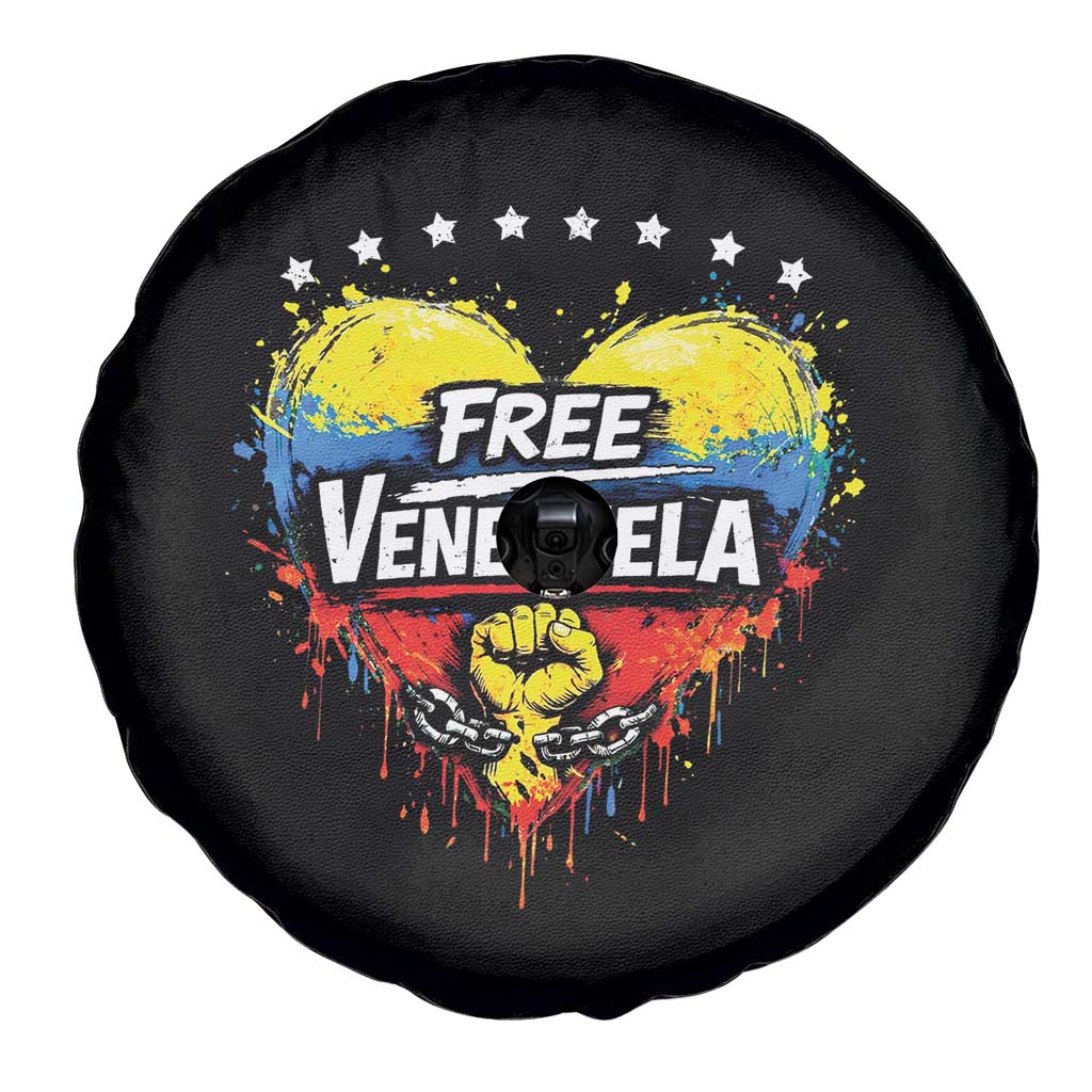 Free Venezuela Spare Tire Cover Freedom Venezuelan Flag Hand Fist Graphic - Wonder Print Shop