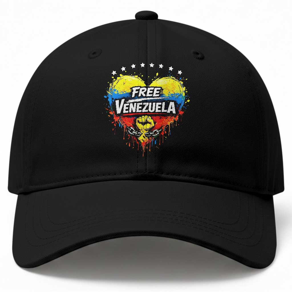 Free Venezuela Baseball Cap Freedom Venezuelan Flag Hand Fist Graphic