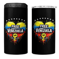 Free Venezuela 4 in 1 Can Cooler Tumbler Freedom Venezuelan Flag Hand Fist Graphic - Wonder Print Shop