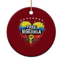 Free Venezuela Ceramic Ornament Freedom Venezuelan Flag Hand Fist Graphic - Wonder Print Shop