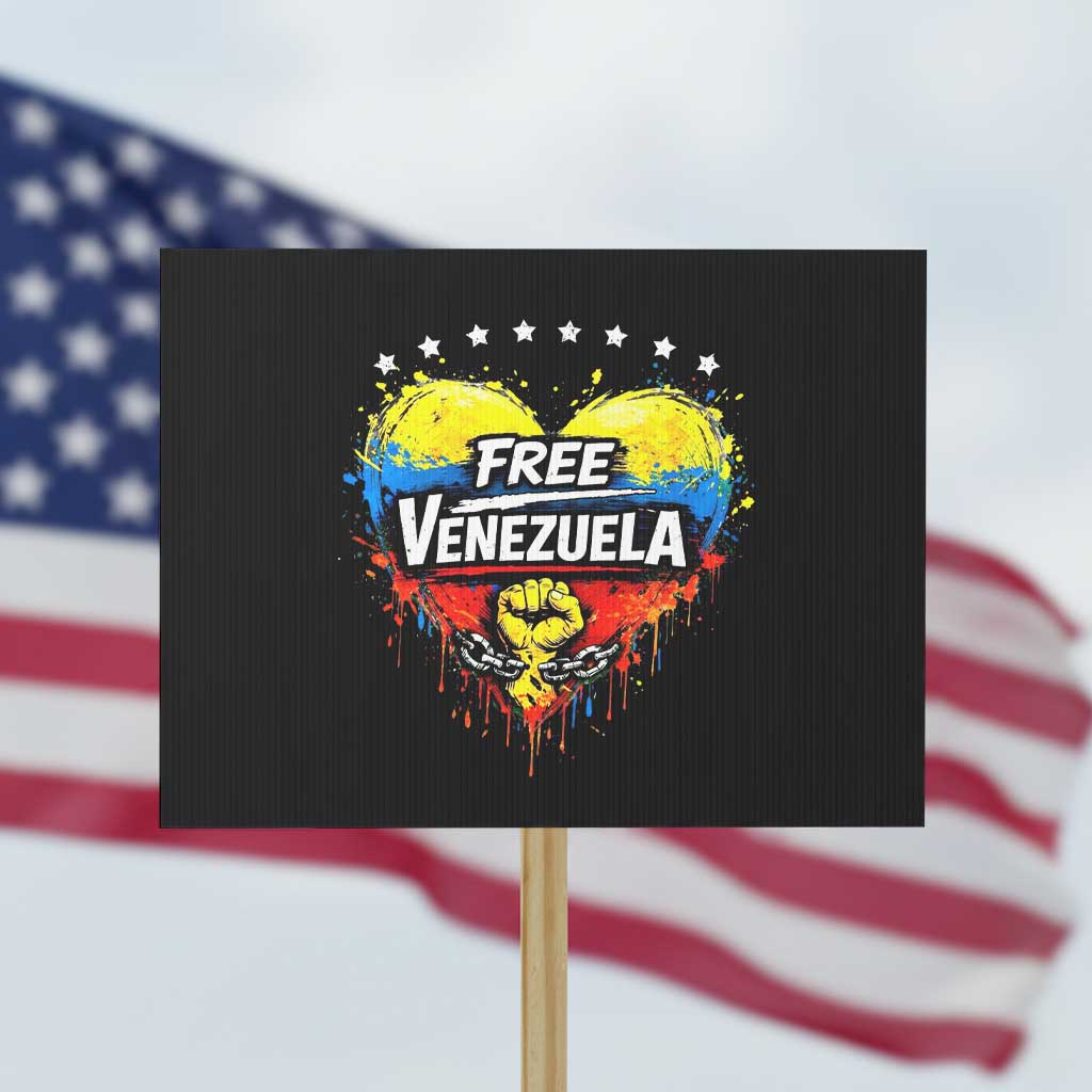 Free Venezuela Protest Sign Freedom Venezuelan Flag Hand Fist Graphic - Wonder Print Shop