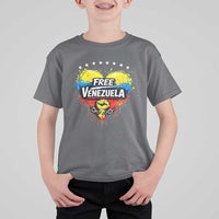 Free Venezuela T Shirt For Kid Freedom Venezuelan Flag Hand Fist Graphic - Wonder Print Shop