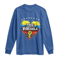 Free Venezuela Long Sleeve Shirt Freedom Venezuelan Flag Hand Fist Graphic - Wonder Print Shop