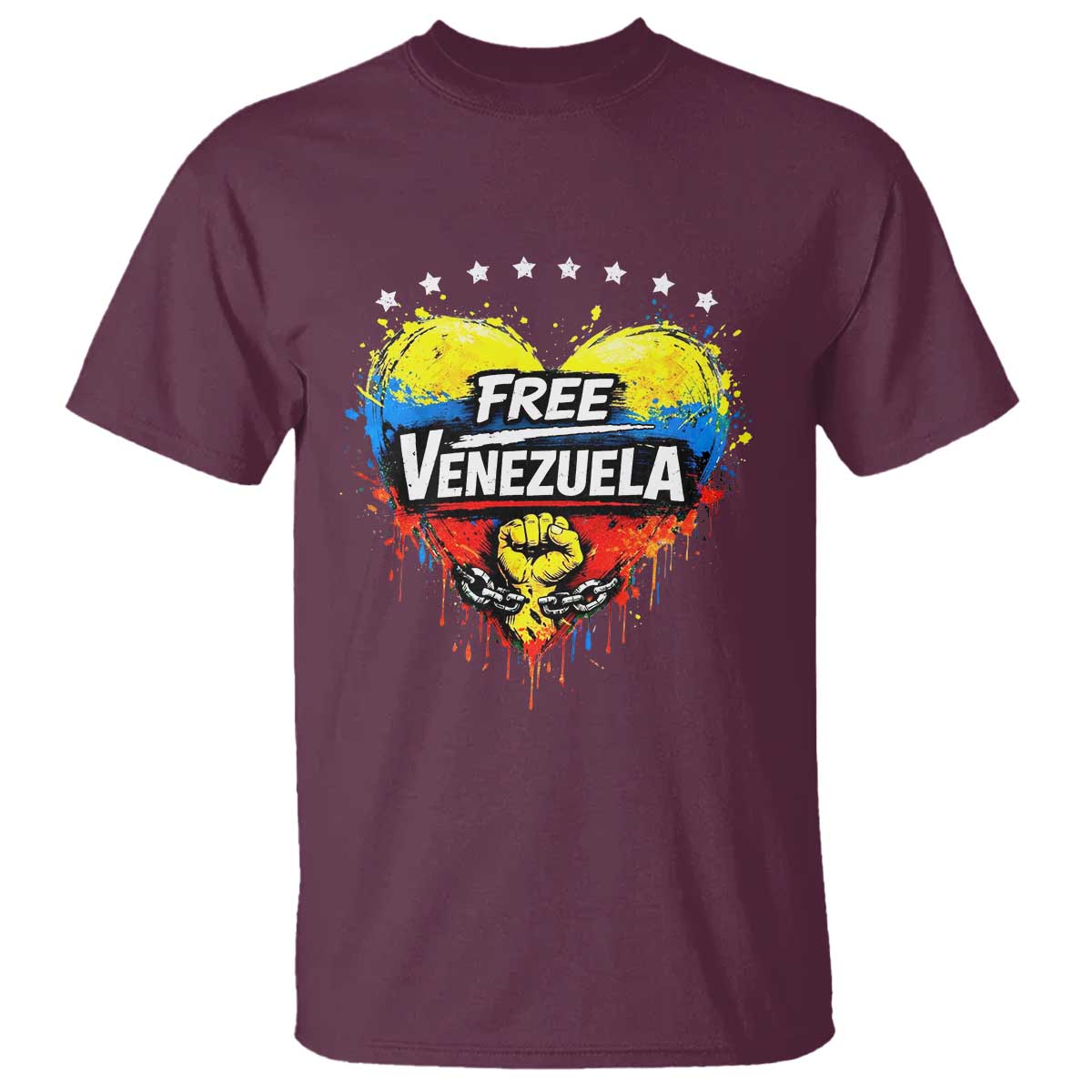 Free Venezuela T Shirt Freedom Venezuelan Flag Hand Fist Graphic - Wonder Print Shop