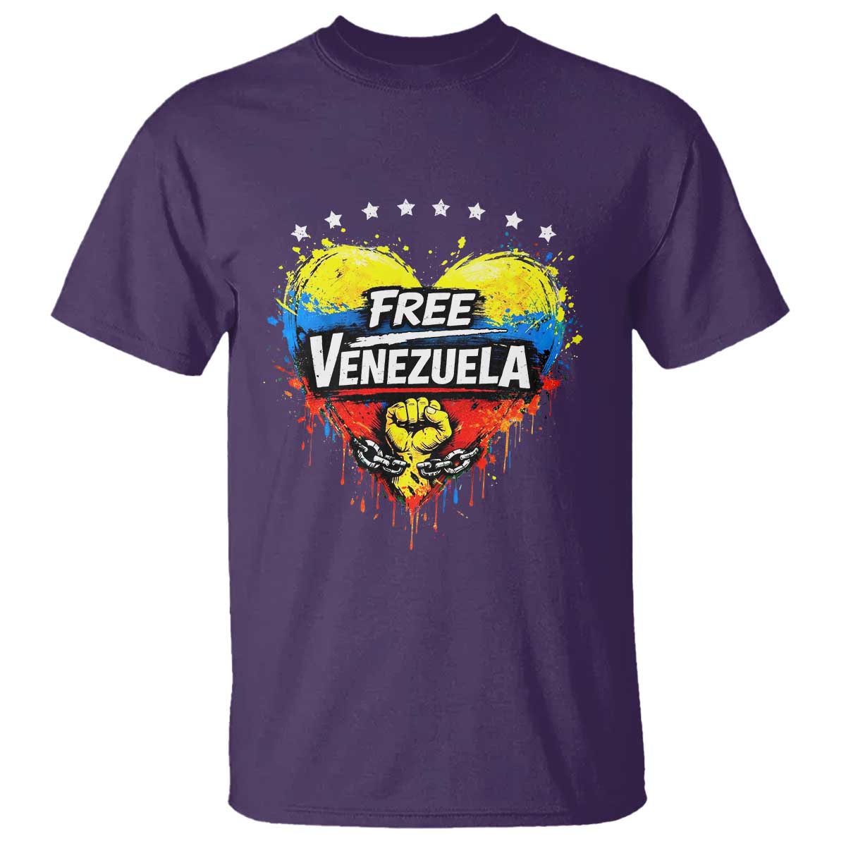 Free Venezuela T Shirt Freedom Venezuelan Flag Hand Fist Graphic - Wonder Print Shop