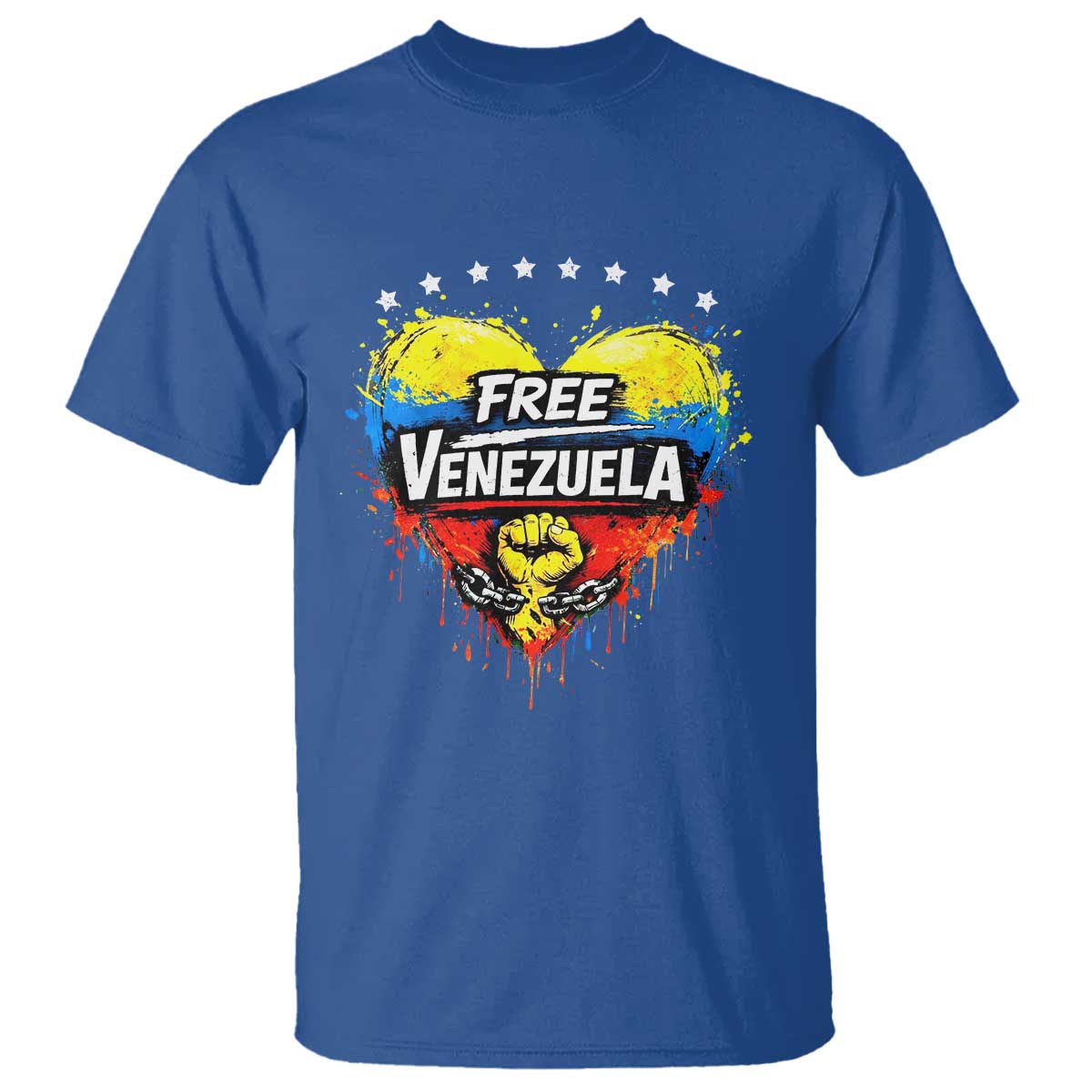 Free Venezuela T Shirt Freedom Venezuelan Flag Hand Fist Graphic - Wonder Print Shop