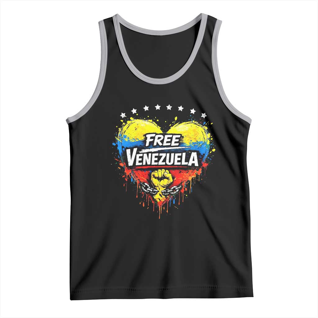 Free Venezuela Tank Top Freedom Venezuelan Flag Hand Fist Graphic - Wonder Print Shop