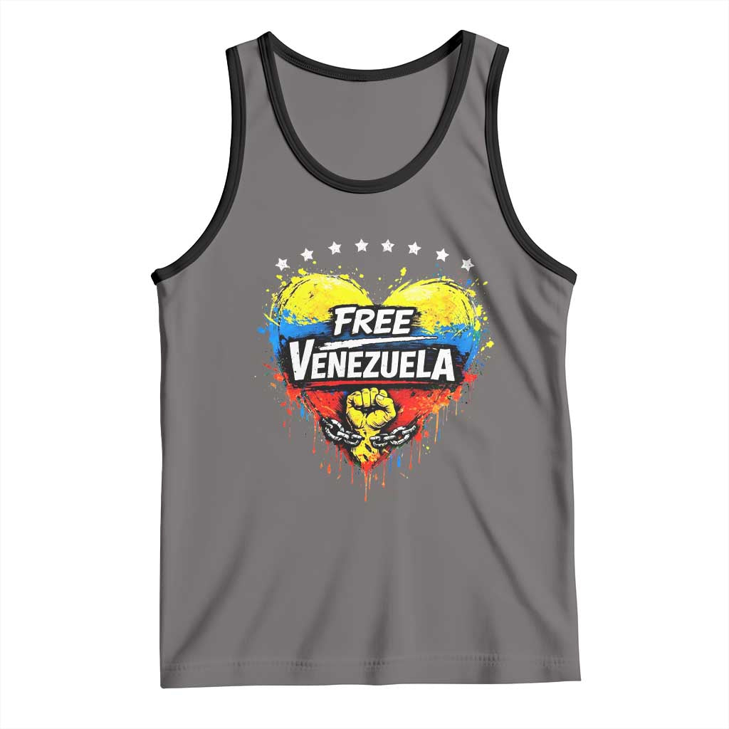 Free Venezuela Tank Top Freedom Venezuelan Flag Hand Fist Graphic - Wonder Print Shop