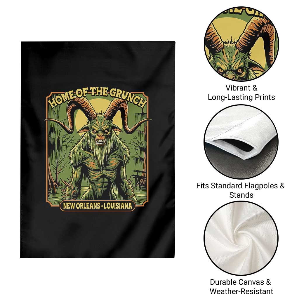 Grunch Road Monster Garden Flag Home Of The Grunch Nola Louisiana