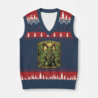 Grunch Road Monster V-Neck Knit Sweater Vest Home Of The Grunch Nola Louisiana