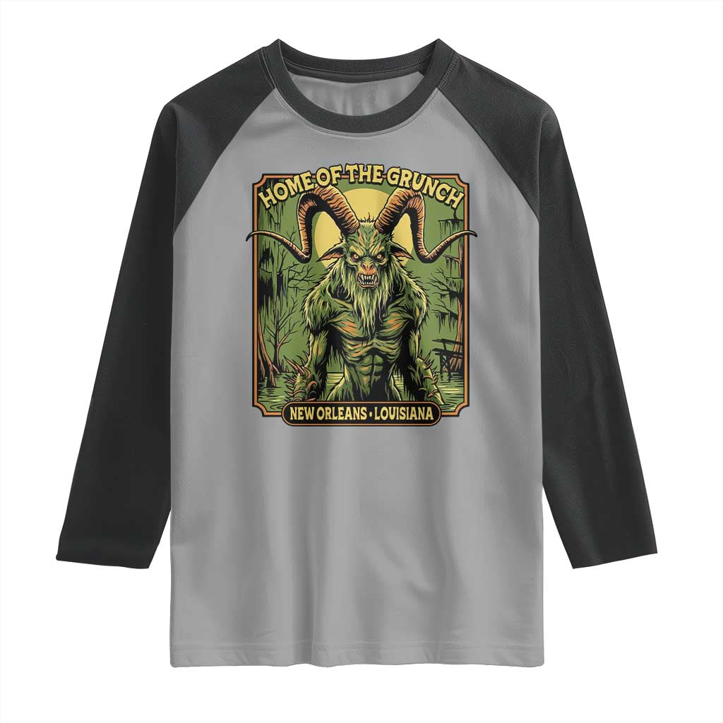 Grunch Road Monster Raglan Shirt Home Of The Grunch Nola Louisiana