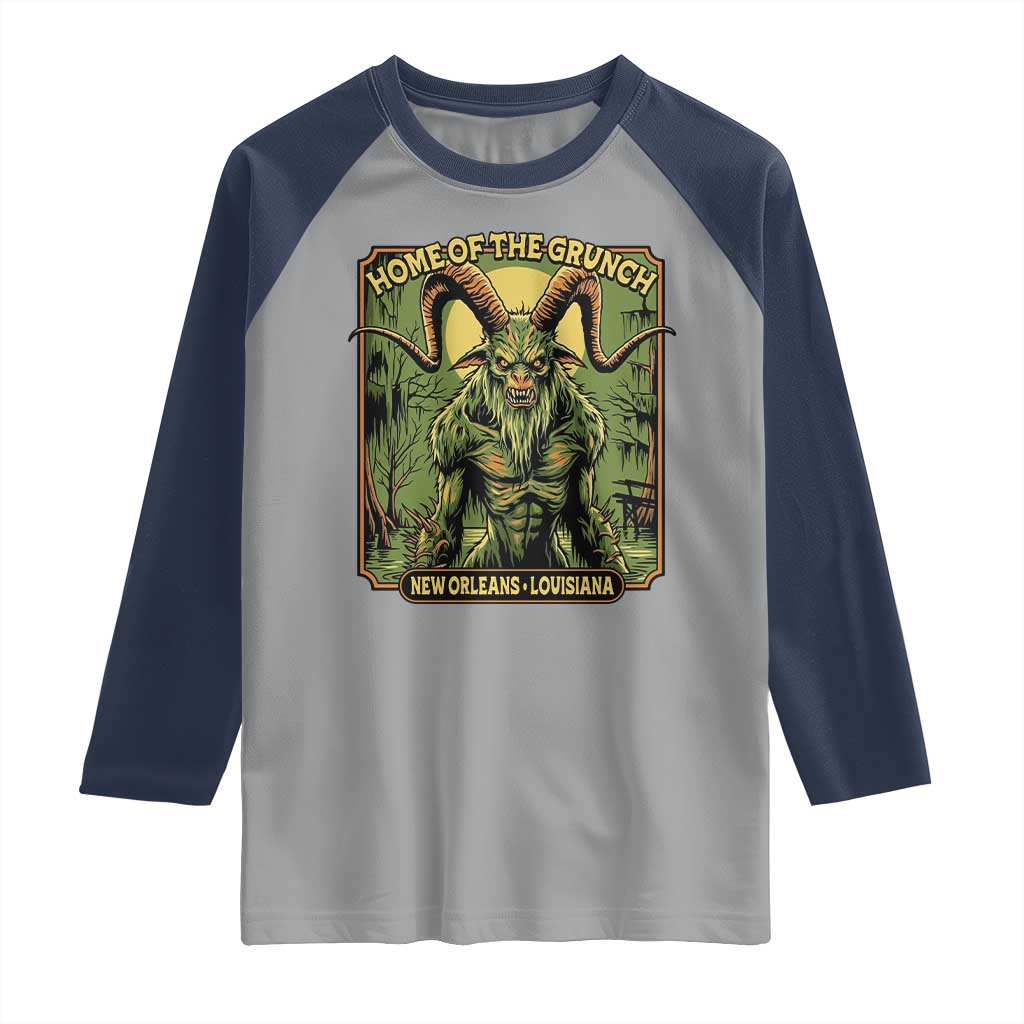 Grunch Road Monster Raglan Shirt Home Of The Grunch Nola Louisiana
