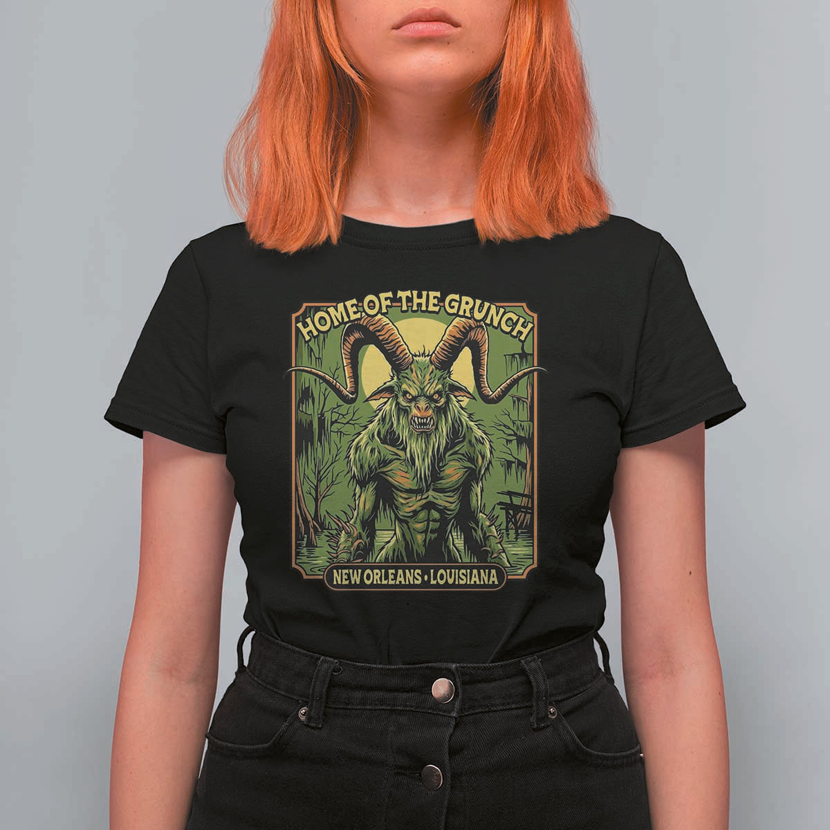 Grunch Road Monster T Shirt For Women Home Of The Grunch Nola Louisiana