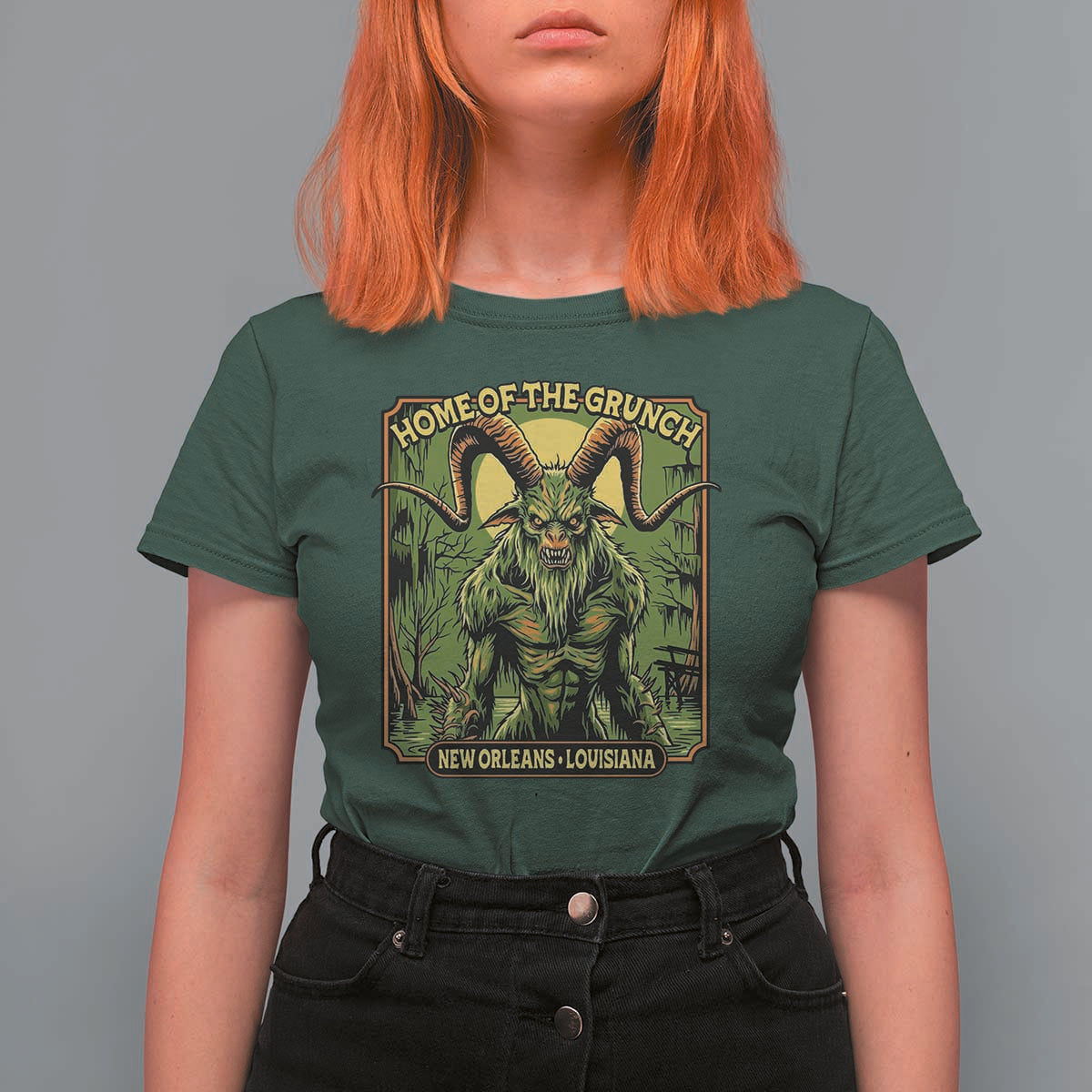 Grunch Road Monster T Shirt For Women Home Of The Grunch Nola Louisiana