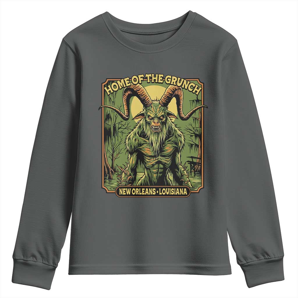Grunch Road Monster Youth Sweatshirt Home Of The Grunch Nola Louisiana