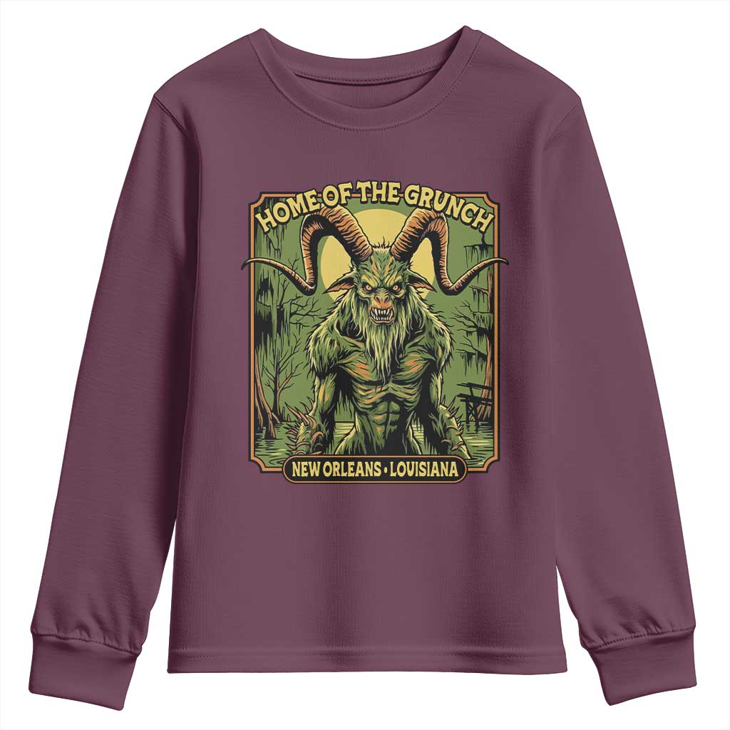 Grunch Road Monster Youth Sweatshirt Home Of The Grunch Nola Louisiana