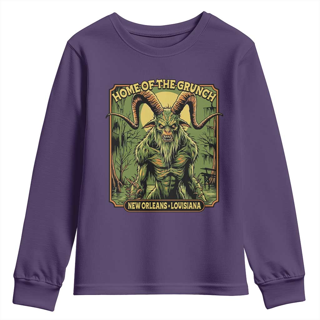 Grunch Road Monster Youth Sweatshirt Home Of The Grunch Nola Louisiana